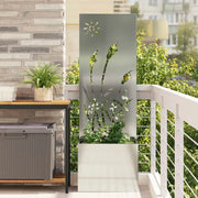 Schermo per privacy in giardino Traforo Argento 50 x 140 cm 876432