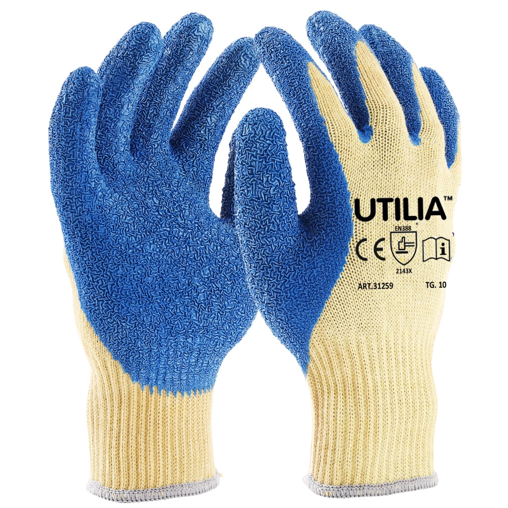 Utilia GUANTI IN LATTICE/COTONE Col. Blu tg.10 12.00 paia