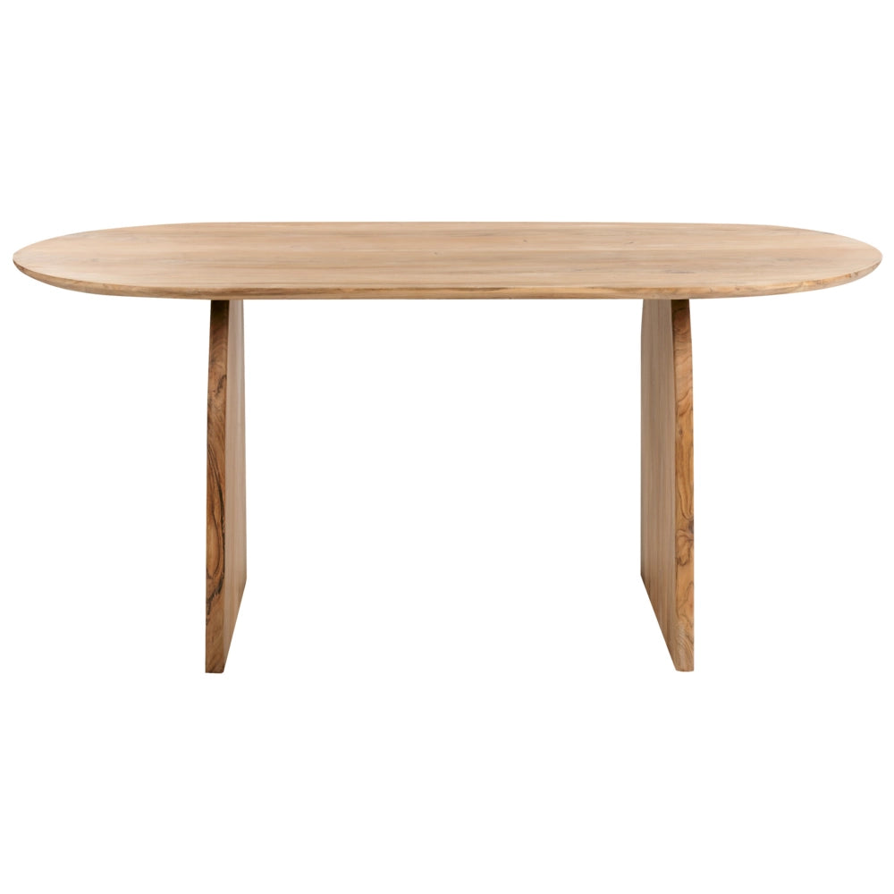 Tavolo da pranzo in legno chiaro 180 x 90 cm in legno d'acacia Design rustico tradizionale Sala da pranzo