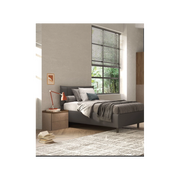 Comodino 2 cassetti Quinn colore bronzo e noce mercure