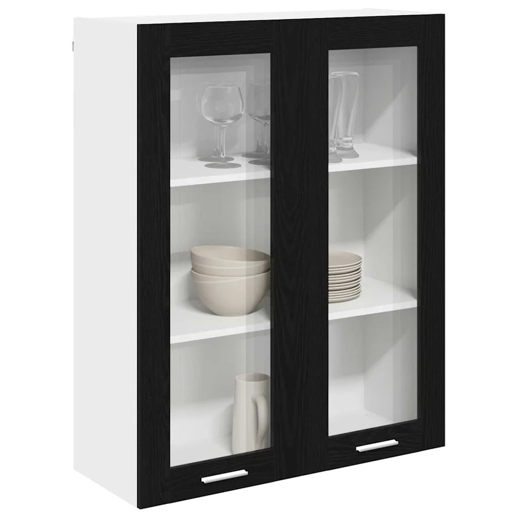 Armadio pensile Rovere Nero 80 x 31 x 100 cm Legno multistrato