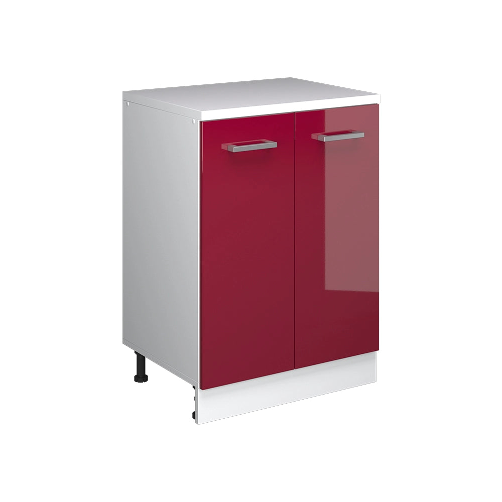 Mobile per mansarda Rion Rosso lucido/Bianco 60 x 83.8 cm senza inclinazione con 2 ante Vicco