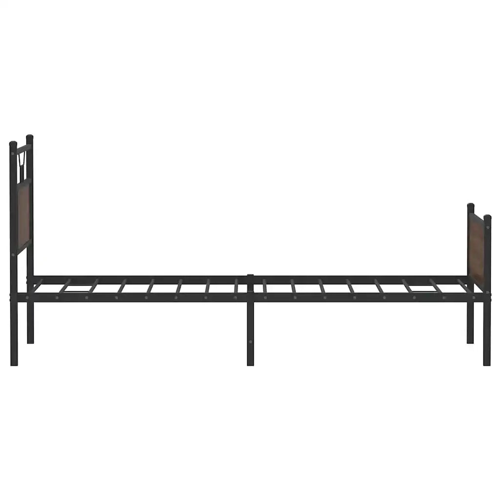 vidaXL Giroletto senza Materasso Rovere Marrone 90x190cm in Truciolato