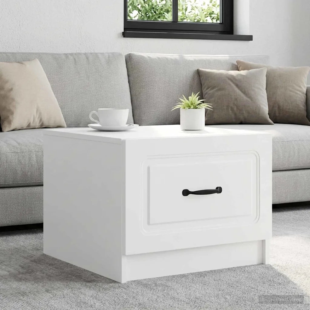 Tavolino da salotto Bianco 49 x 50 x 37 cm Legno ingegnerizzato 895885