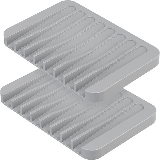 Set di due contenitori di silicone con apertura di scarico