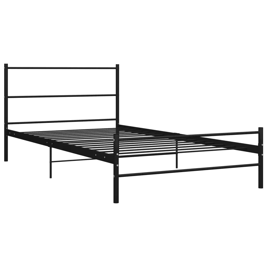 Giroletto-Struttura Letto Nero in Metallo 90x200 cm 976312