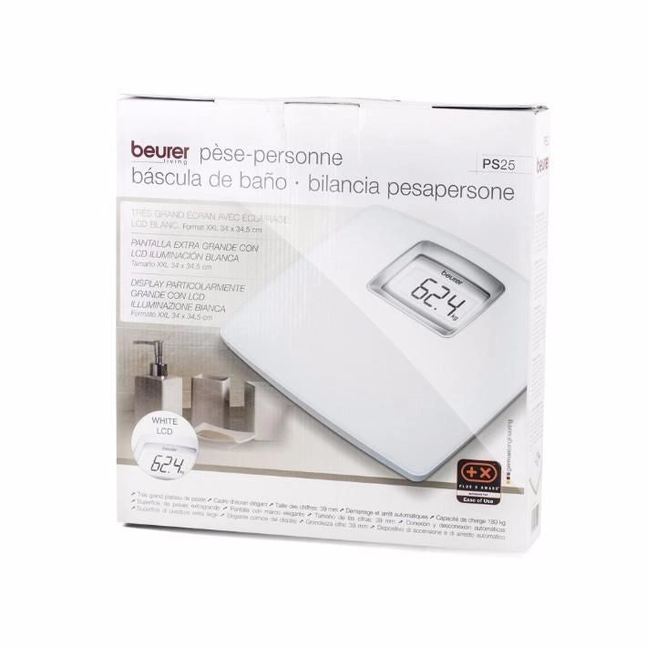 Beurer PS 25 Bilancia pesapersone elettronica Quadrato Bianco