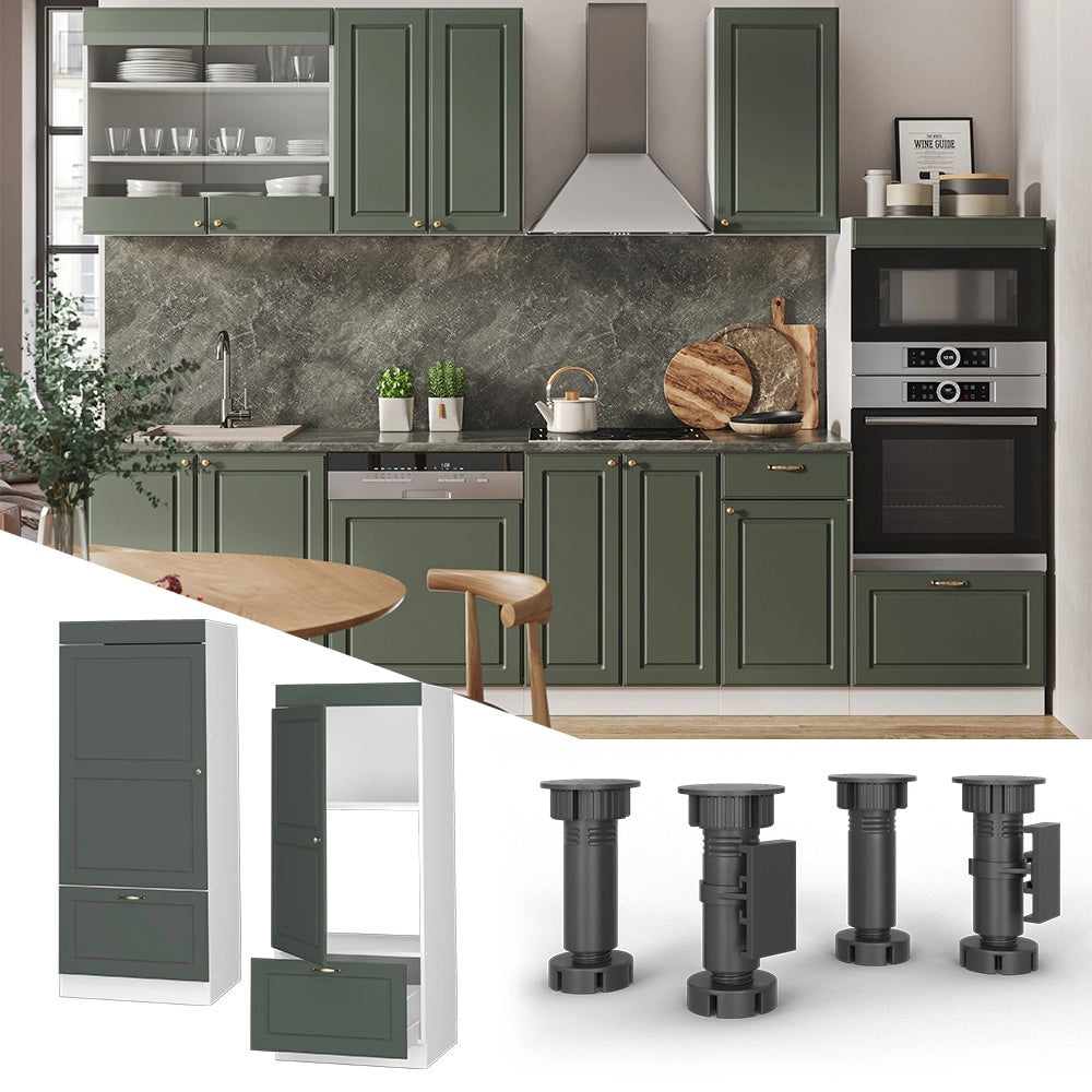 Mobile cucina microonde Fame-Line Verde-oro rustico/Bianco 60 cm Vicco