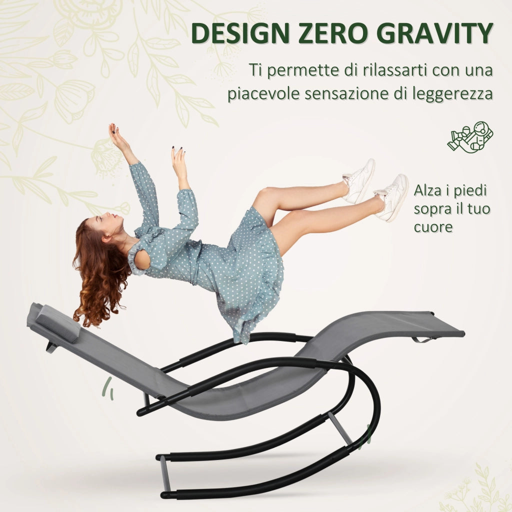 Sdraio Zero Gravity ¨C zephmum ¨C Metallo, Textilene, 63x160x88cm