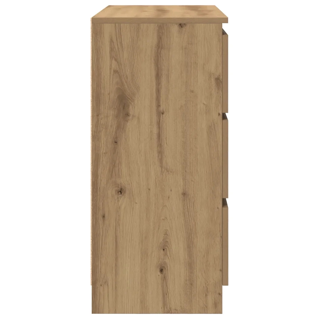 Credenza Rovere Artigianale 80x35x76 cm in Legno Multistrato 861741