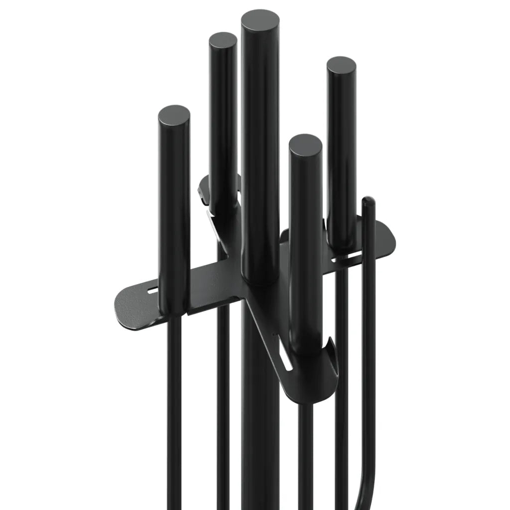 Set di attrezzi per camino 5 pezzi 18x66 cm in acciaio CFW2512936