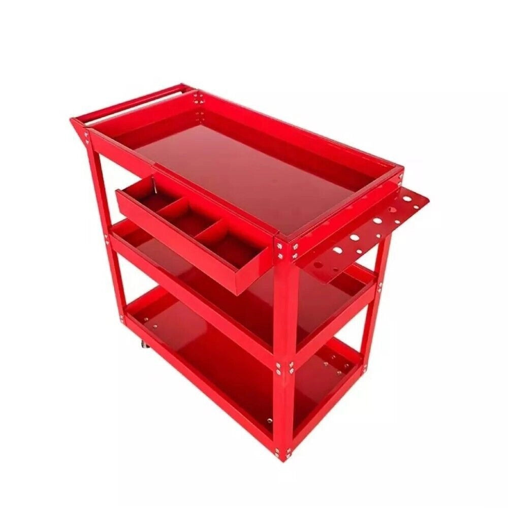 Trade Shop - Carrello Per Attrezzi Da Officina Portautensili 3 Ripiani Con 4 Ruote 89824 -