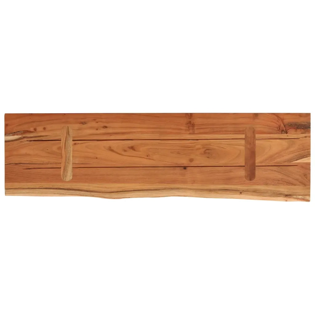 Mensola a Muro 60x20x3,8cm Rettangolare Legno Acacia Bordi Vivi 370272