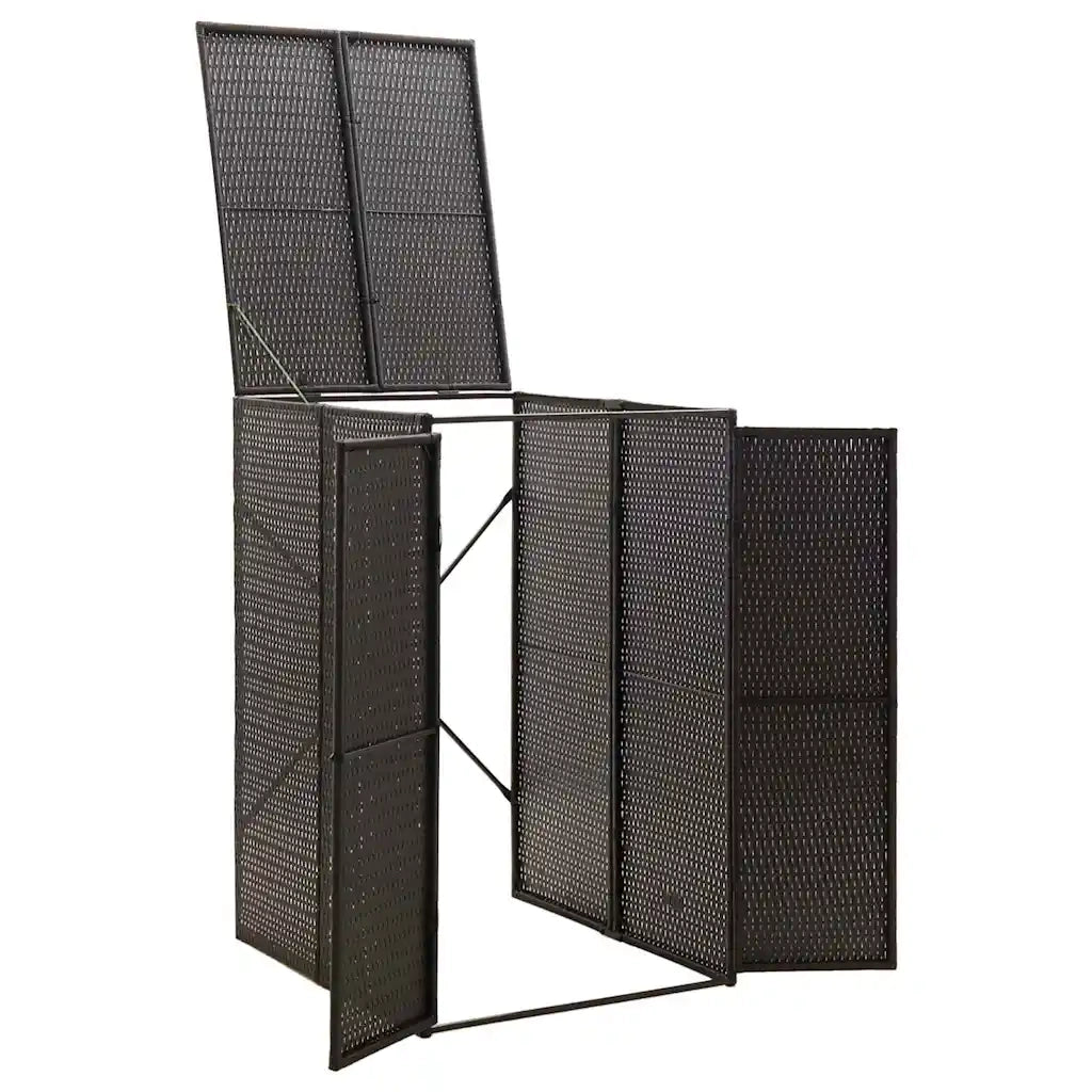 Copribidone Singolo Nero 70x80x117 cm in Polyrattan CFW1413959
