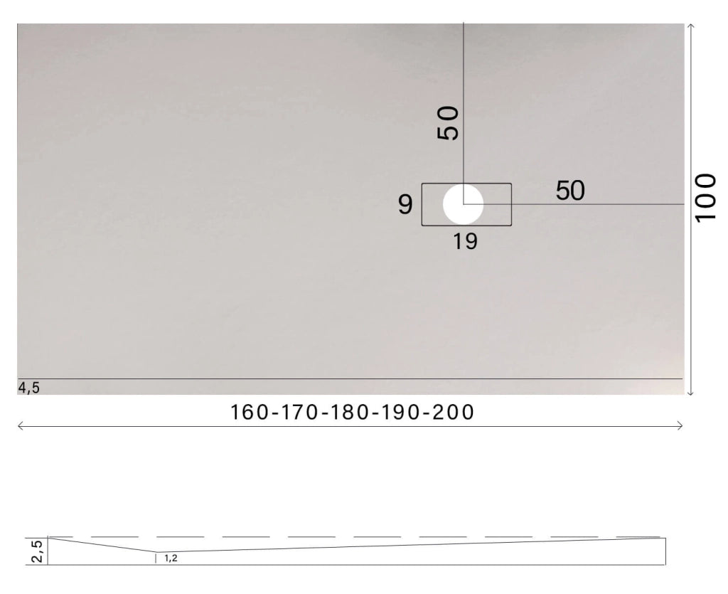 Piatto Doccia in Pietra 80x160 cm Bonussi Manila Antracite