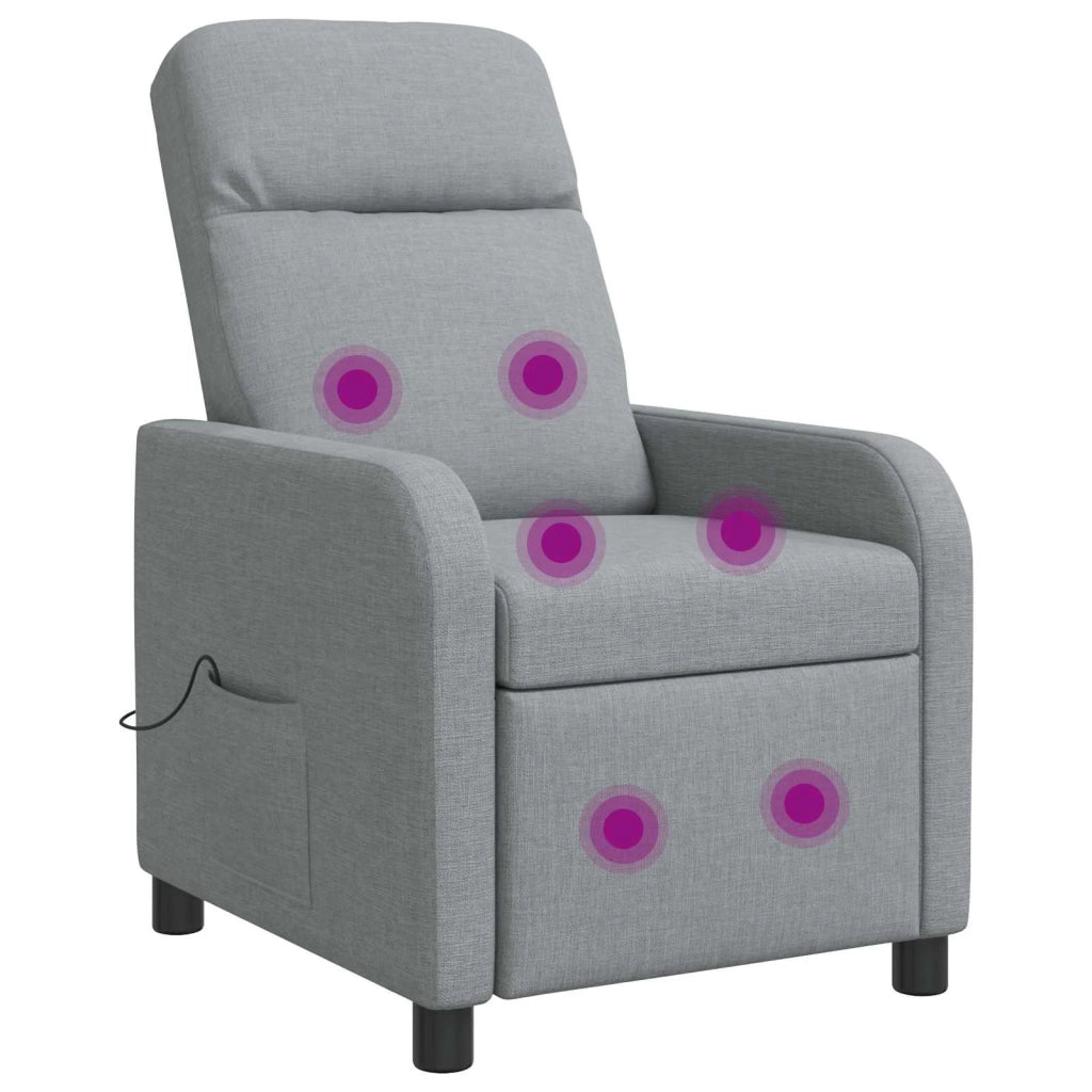 Divano Sedia-Poltrona Massaggiante Grigio Chiaro Tessuto 434970