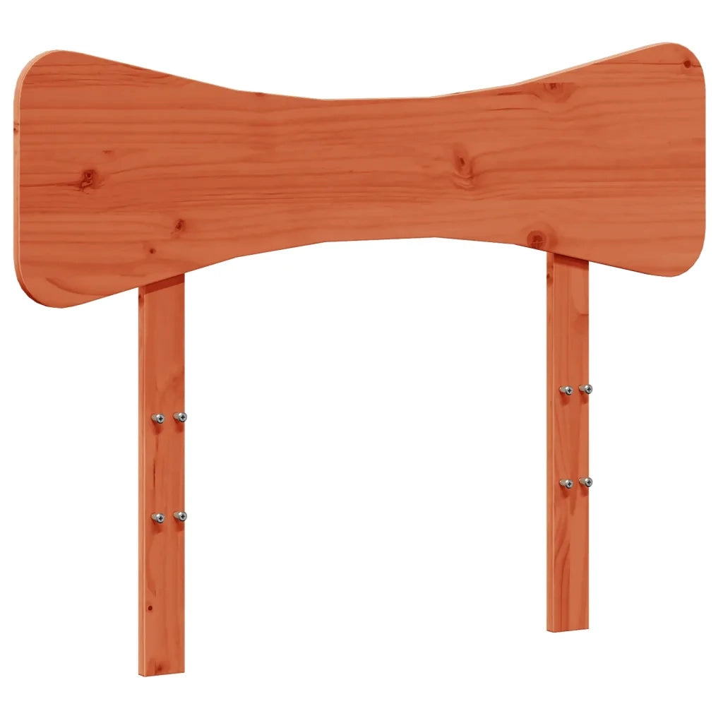 Testiera Marrone Cera 100 cm in Legno Massello di Pino 844792