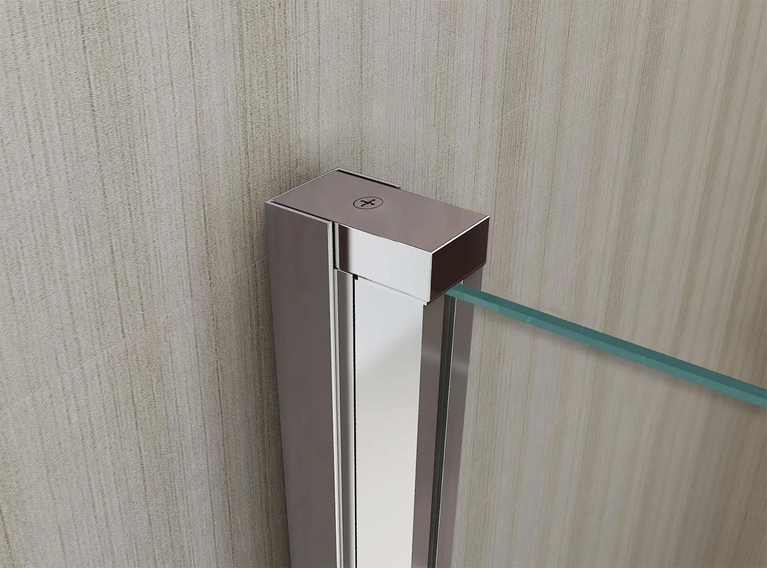 Porta Parete Doccia 190 cm 2 Ante a Libro in Cristallo Trasparente 6mm H190