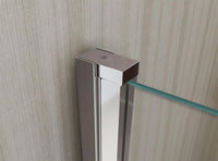 Porta Parete Doccia 180 cm 2 Ante a Libro in Cristallo Trasparente 6mm H190