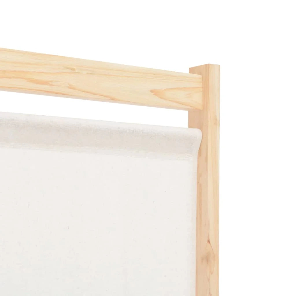 Paravento divisorio divisorio mobile decorativo 4 pannelli crema 160x4 cm tessuto 0802081