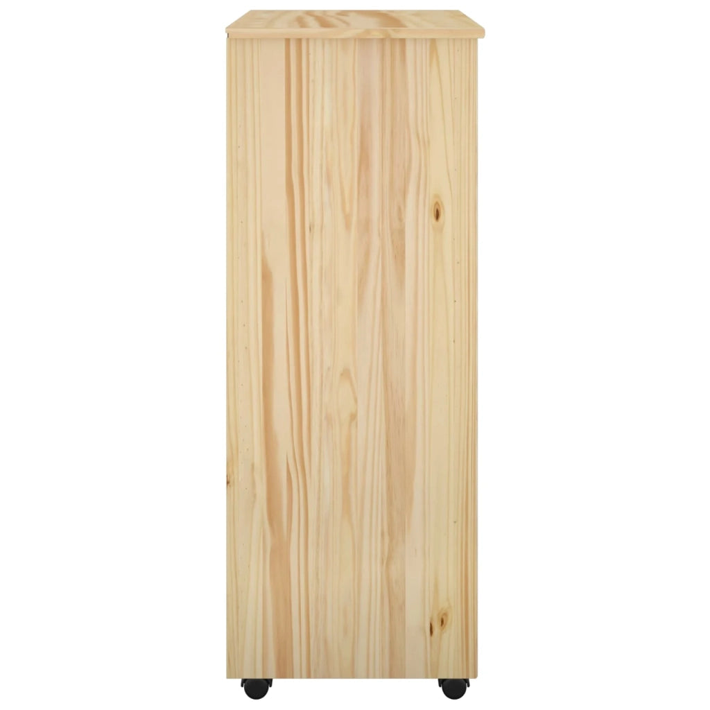 Mobile con Ruote 53 x 39 x 103 cm Legno di Pino Massello 42032395