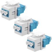 Connessione a fibra ottica multimodo - 3 pezzi - connettore femmina - interfacce Keystone - modulo affidabile - trasferimento dati rapido - connessione a fibra ottica
