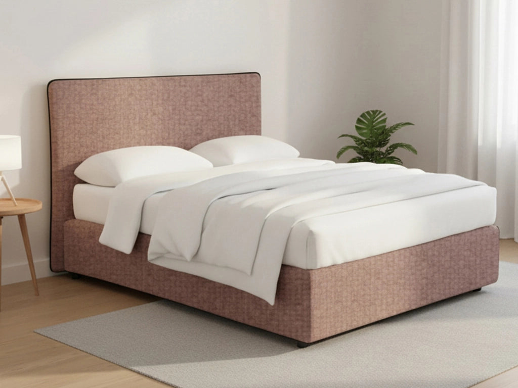Altrincham, Letto Piazza e Mezza Sfoderabile Made in Italy, Rosa Antico