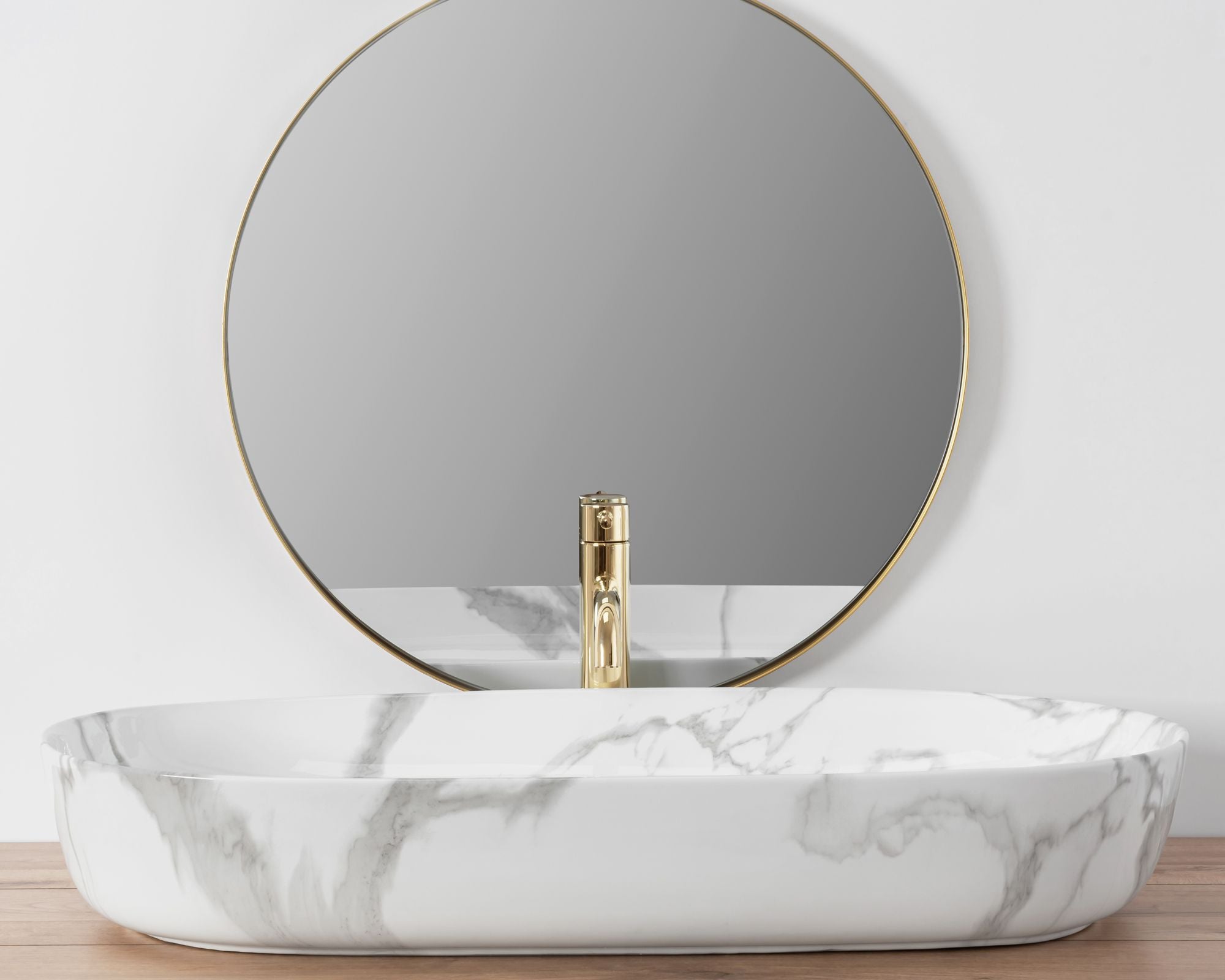 Lavabo Da Appoggio Rea Cleo 81 Shiny Marmo