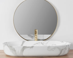 Lavabo Da Appoggio Rea Cleo 81 Shiny Marmo