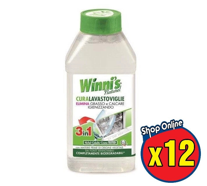 SET 12 WINNI'S NATUREL CURALAVASTOVIGLIE ELIMINA GRASSO E CALCARE 250 ML