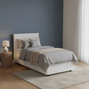 Bernarda, Letto Singolo Materasso Incluso Made in Italy, Bianco