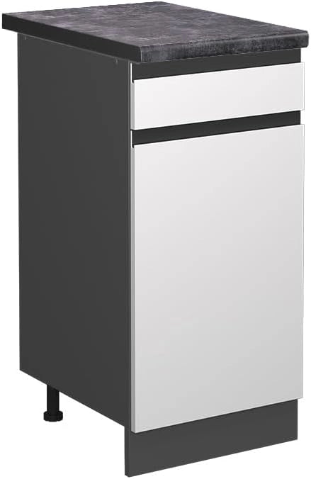 Pannello frontale R-Line, Quercia dorata, 60 cm, PL Antracite, per la libera combinazione all'interno di sistemi cucina modulari