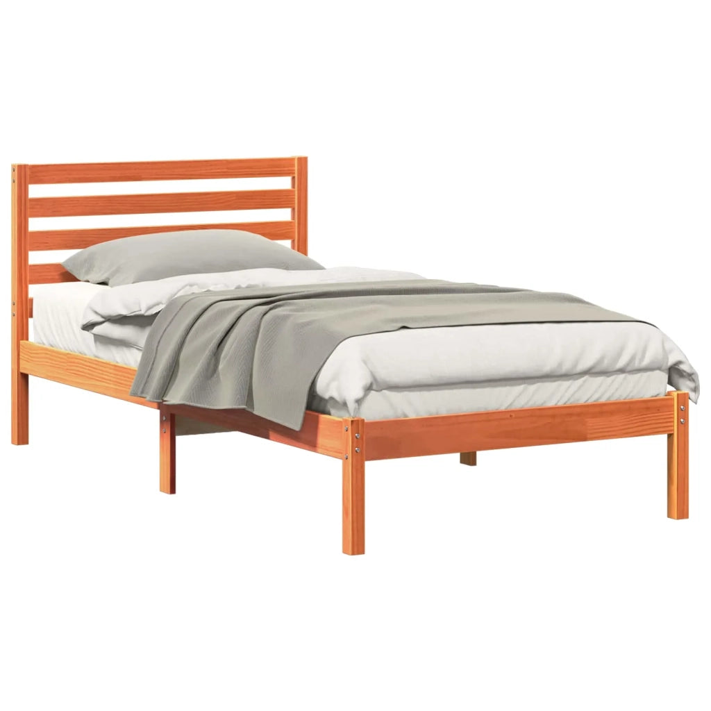 Struttura del letto Marrone cerato 75 x 190 cm Pino massello 872274