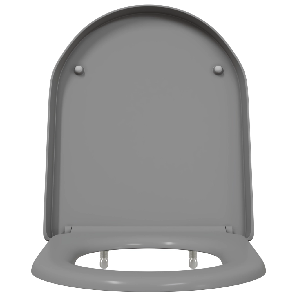 Sedile per Toilette con Rilascio Rapido e Soft Close Duroplast Grigio di