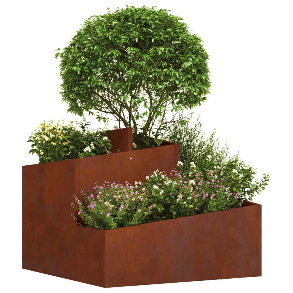 Fioriere | Cassetta per fiori | Vaso da giardino Marrone 60 x 60 x 50 cm