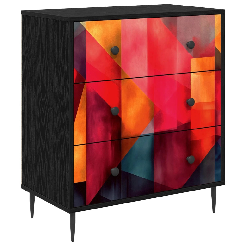 Cassettiera HEESCH Stampa a blocchi di colore 66 x 36,5 x 76 cm 8007378