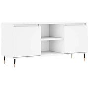 Mobile TV multimediale scaffale TV credenza mobile TV sala da pranzo soggiorno camera da letto 104 x 35 x 50 cm legno ingegnerizzato bianco 02_0025655