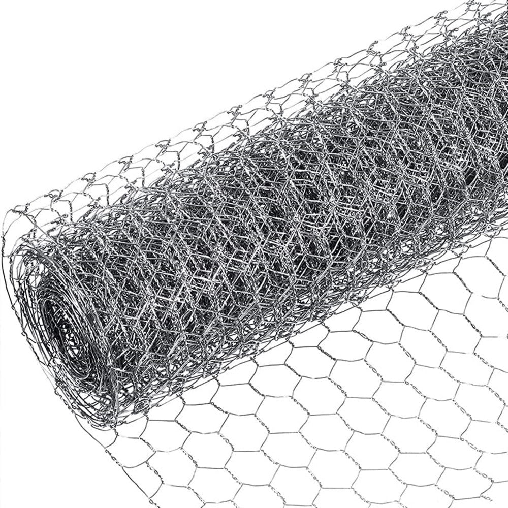 Trade Shop - Rete Metallica Zincata A Maglia Esagonale 16mm 1x10mt Recinzione Protezione Grn61 04318 -