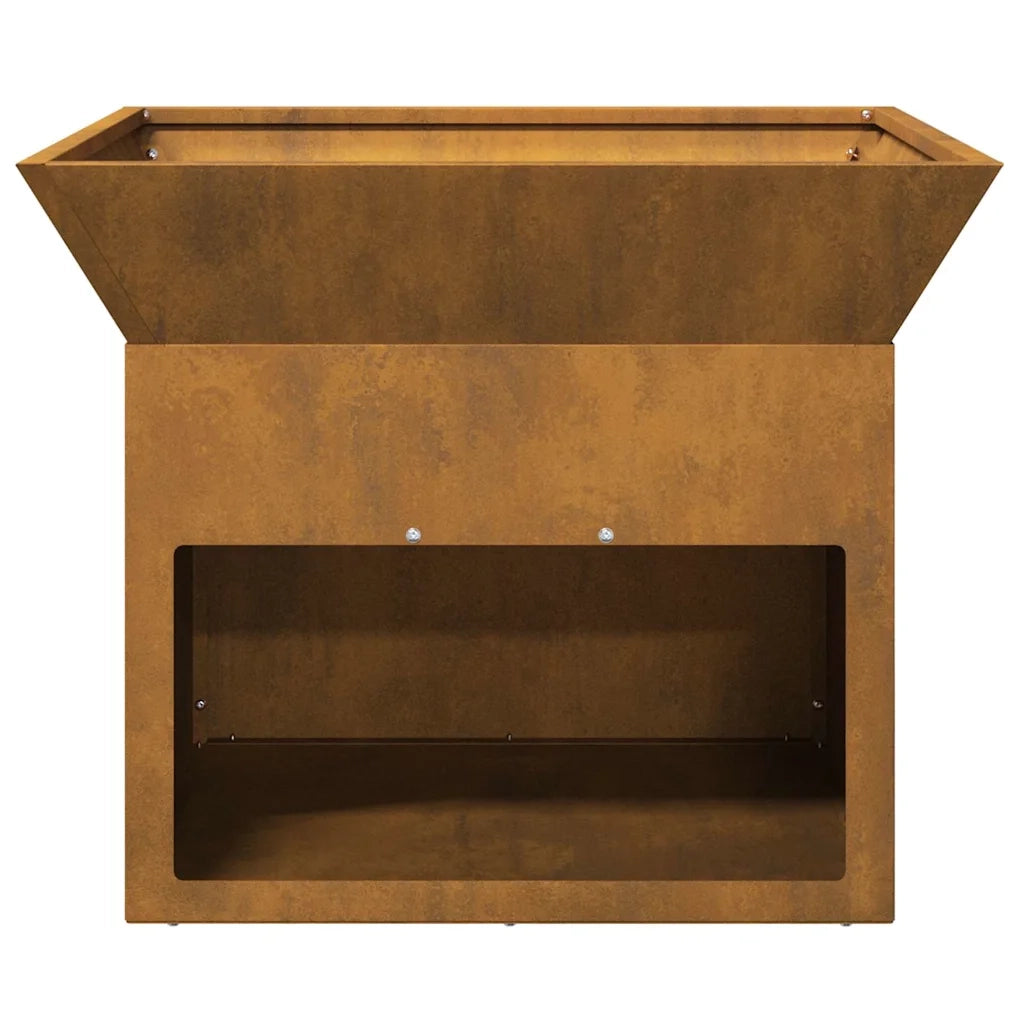 Focolare-Stufa-Camino Ruggine 50 x 50 x 40 cm acciaio corten 201746