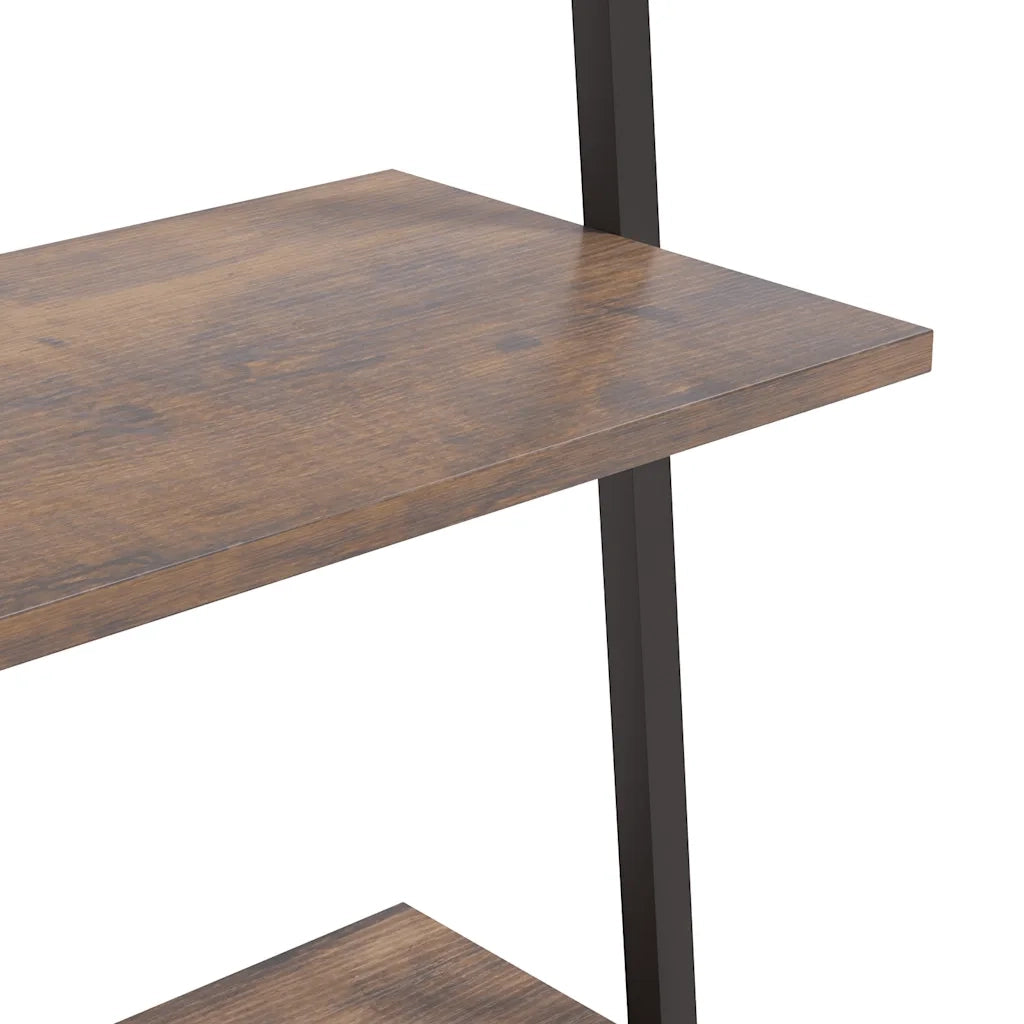 Scaffale Pendente 5 Livelli Marrone Scuro e Nero 64x34x185,5 cm 336377