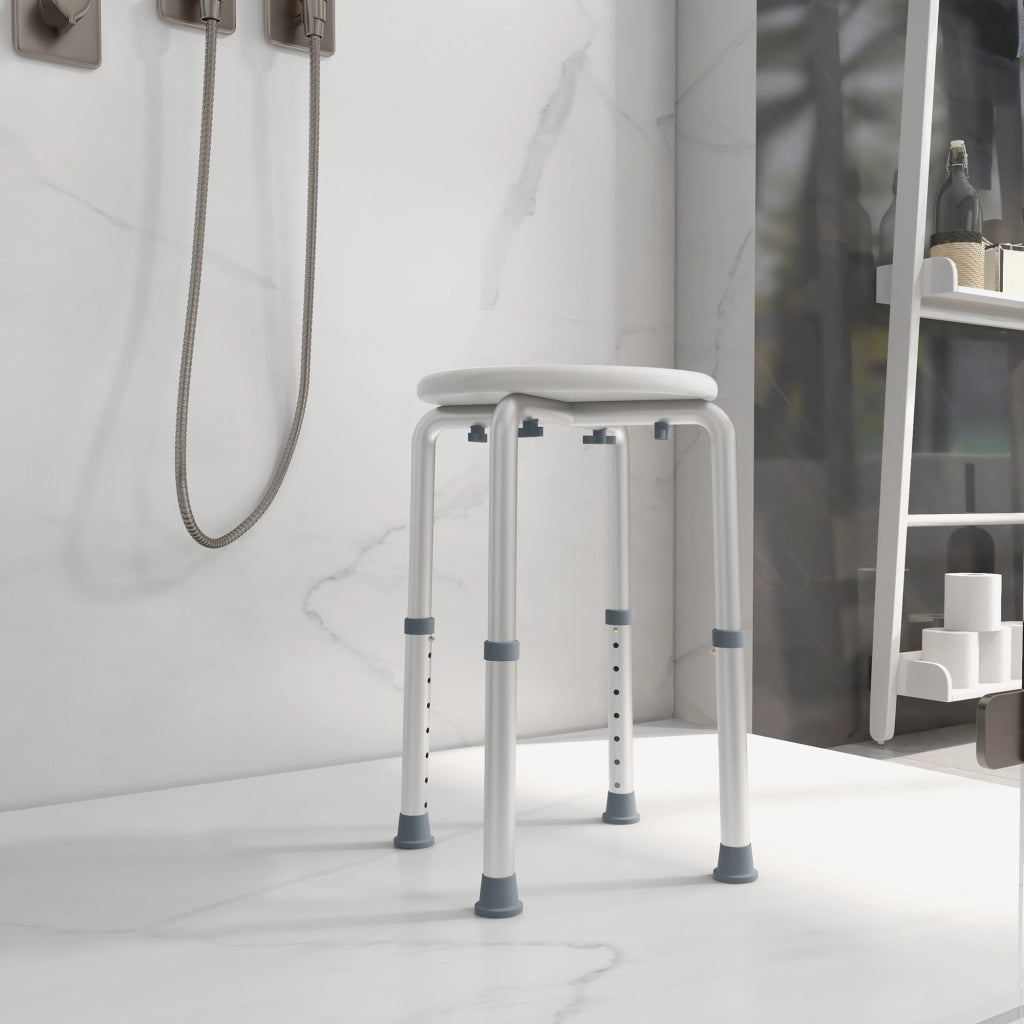 Panchetto Doccia in Alluminio Regolabile ¨C Zephmum ¨C Antiscivolo 136 kg
