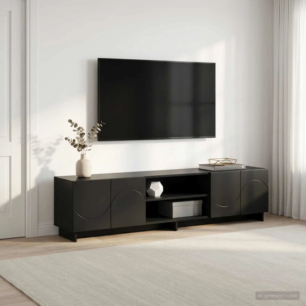 Supporto TV 179,5 x 34,5 x 40 cm Nero Legno ingegnerizzato 8011496
