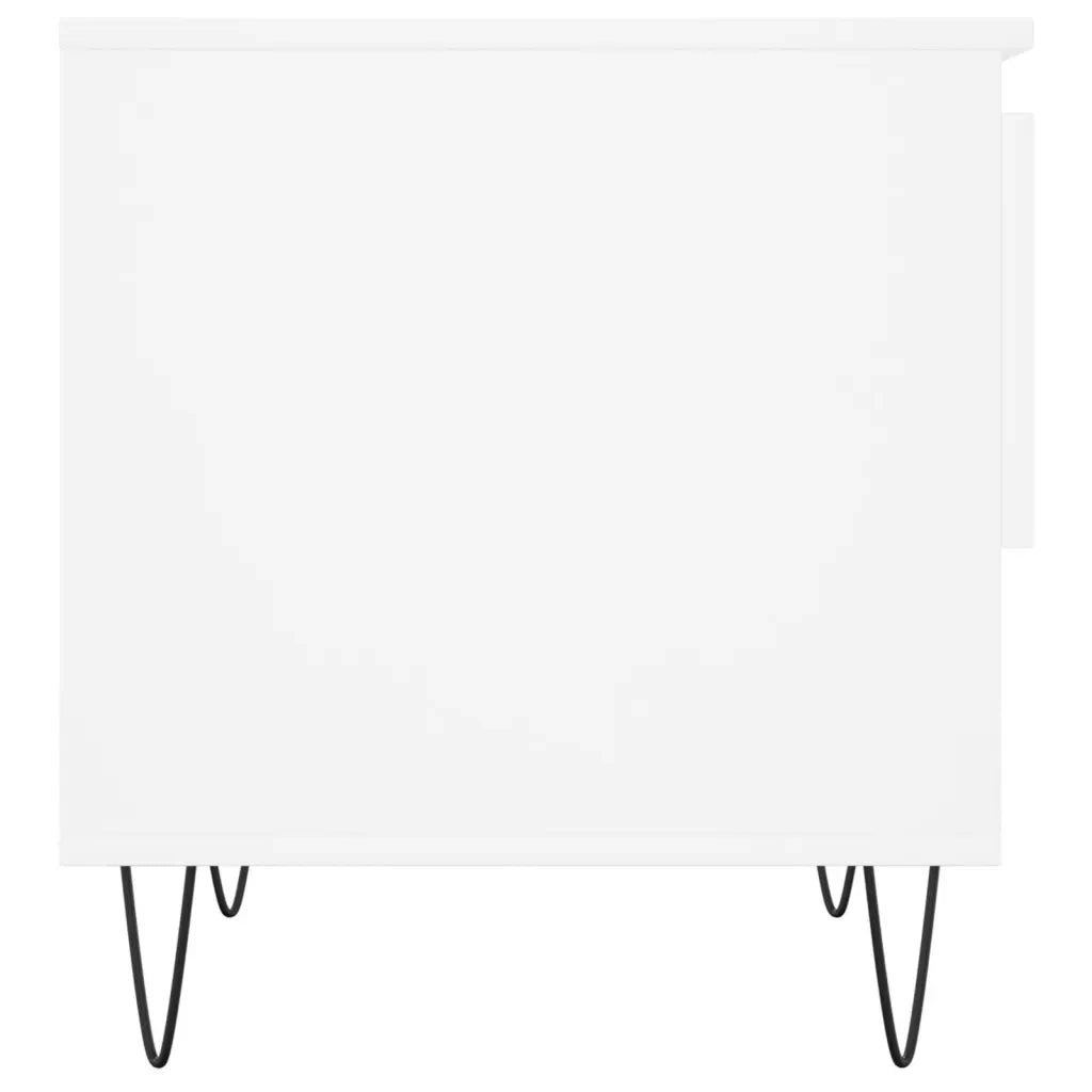 2 pz Tavolini salotto | Tavolino da caff¨¨ | Tavolino da Soggiorno Bianchi 50x46x50 cm in Legno Multistrato