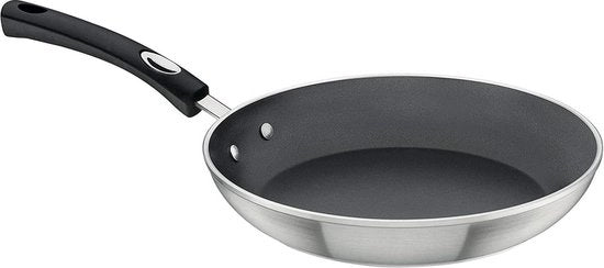 Padella Antiaderente con Maniglia in Silicone per Induzione e Gas - Cottura Cucina 24 cm 1,6 Litri Grigio Scuro