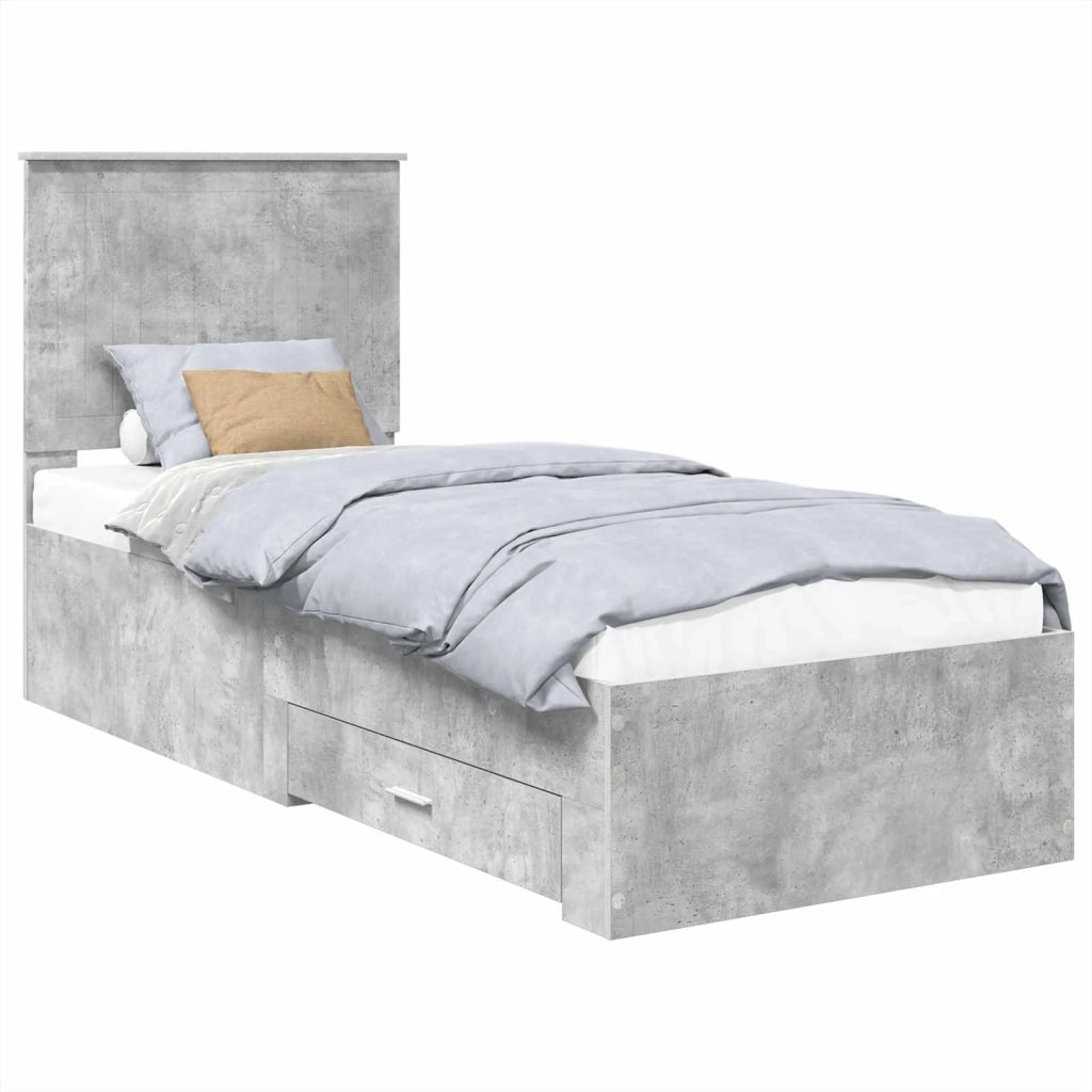 Struttura del letto Grigio Certo e Argento 70 x 190 cm 3411371