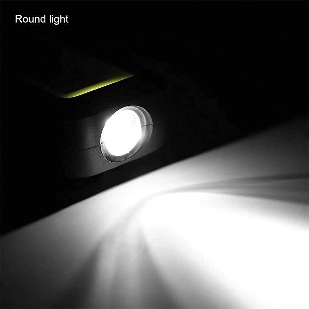 Trade Shop - Torcia Lavoro Cob A Led Lanterna Ricarica Usb Gancio Magnetica Auto Campeggio -