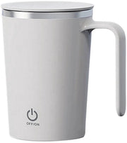 Spremutore per caffè da 400 ml - Chiusura a doppio click - Cappuccinatore automatico magnetico per polvere di caffè - Bianco