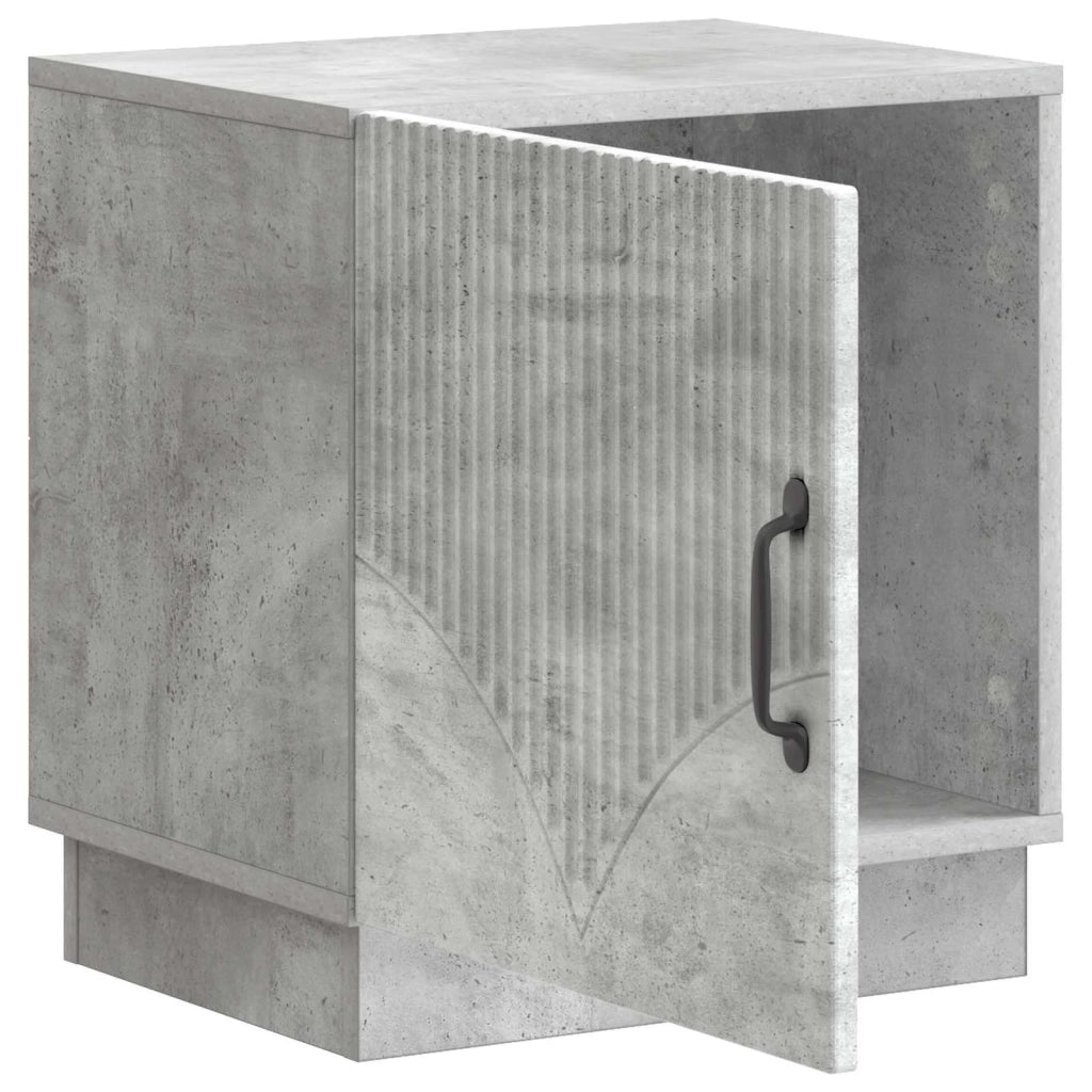 Set di 2 Comodini | Armadio da Notte | Mobiletto da notte Grigio Concret¨¨ 43 x 34,5 x 47 cm