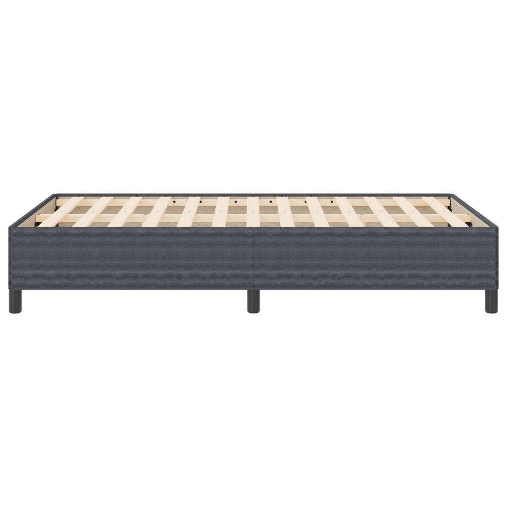 Struttura Letto Grigio Scuro 120x190 cm in Tessuto Corduroy