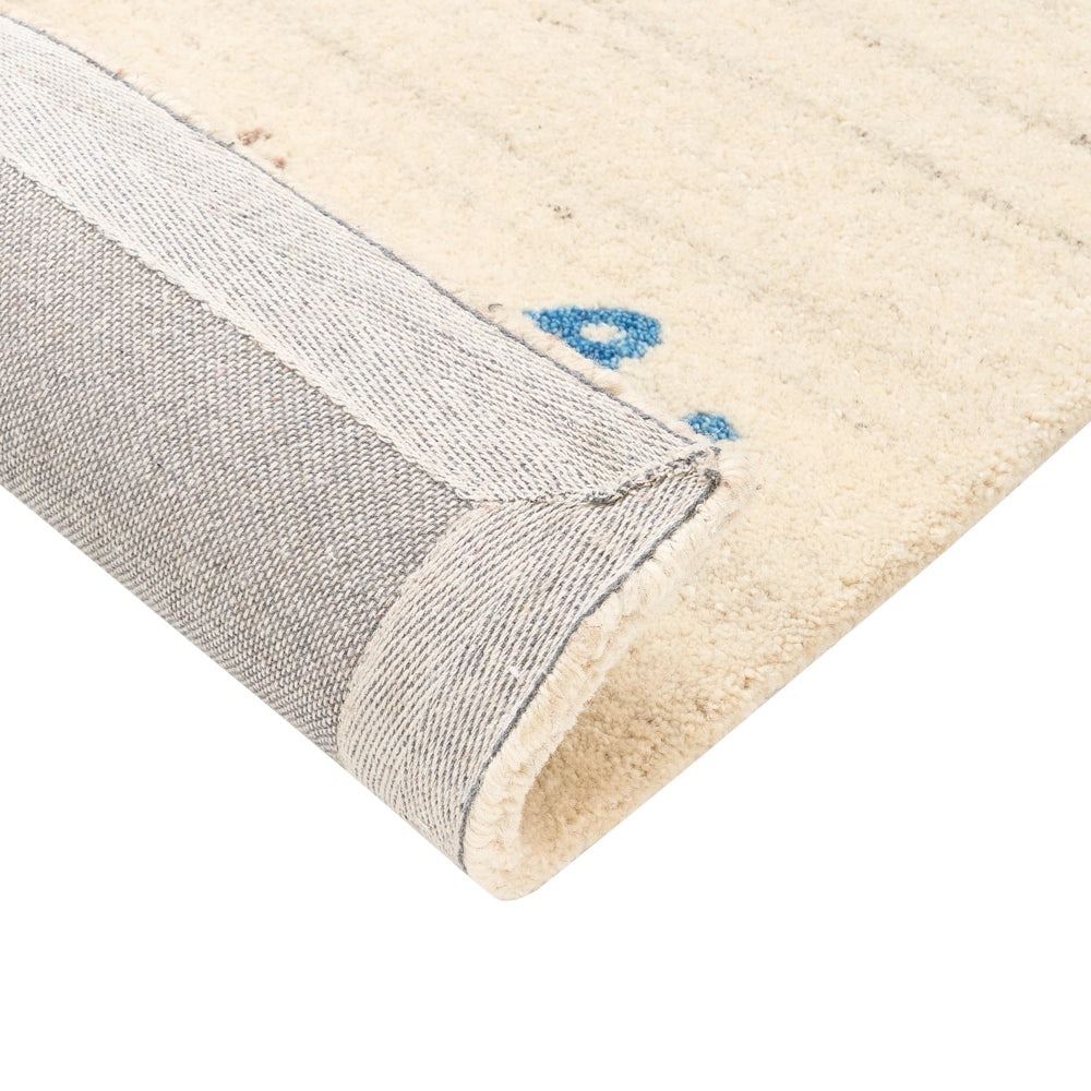 Tappeto Gabbeh per aree beige in lana 200 x 300 cm a pelo fitto Tradizionale rustico a tinta unita Stile